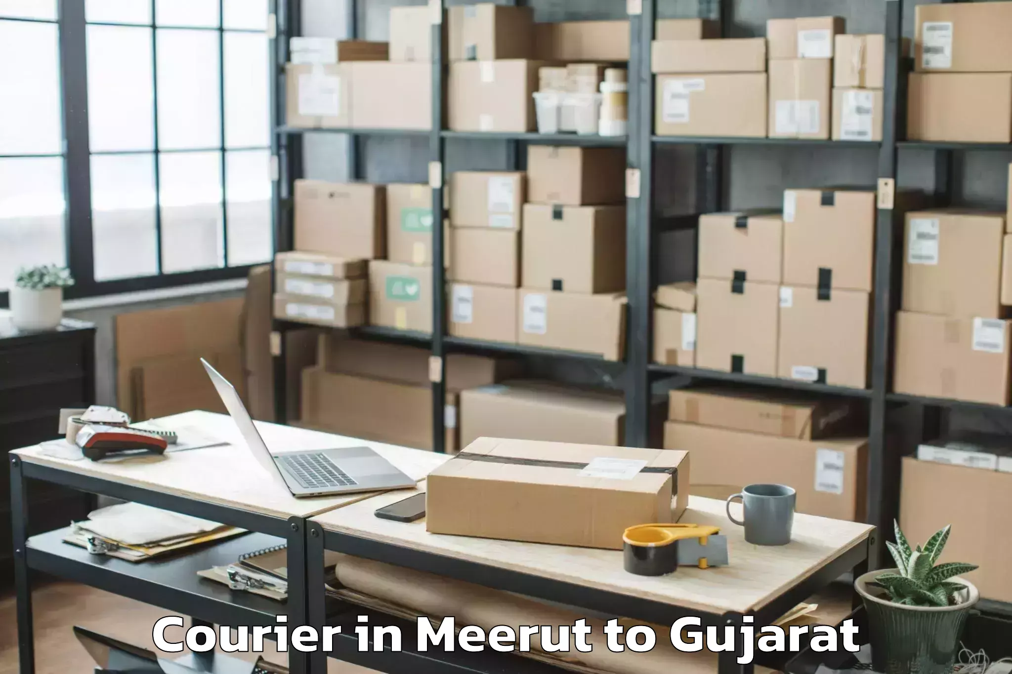 Get Meerut to Vartej Courier